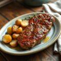 Spaanse hamlapjes met pittige aardappelen