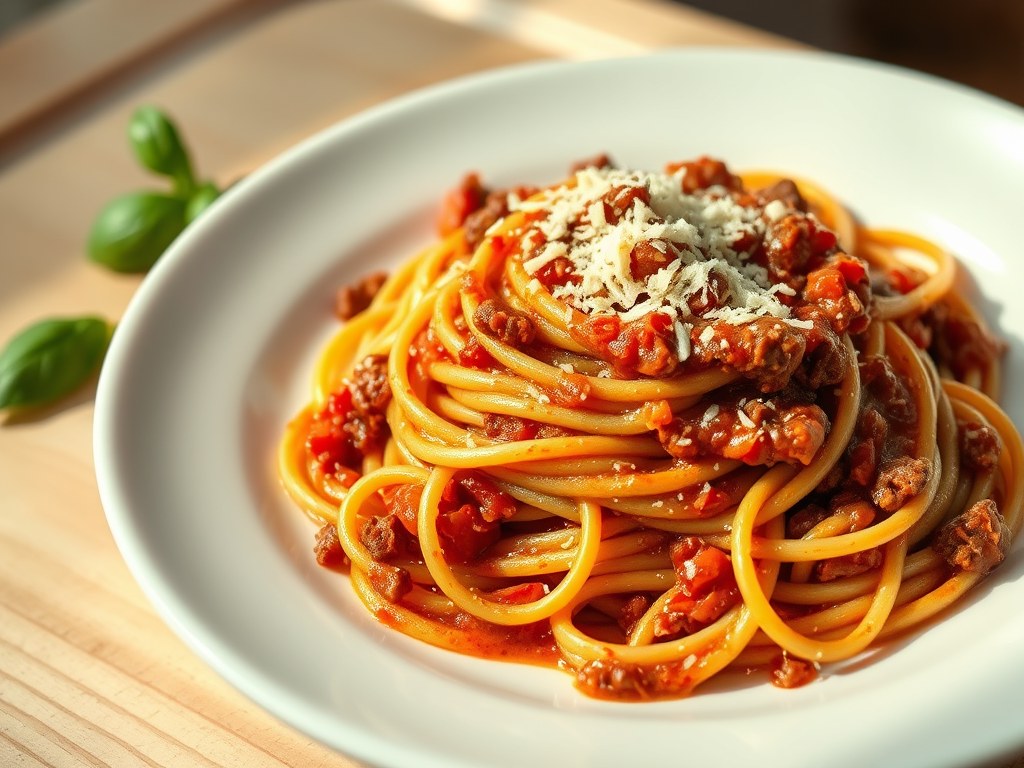 Spaghetti alla Bolognese, AI-gegenereerde illustratie