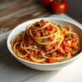 Spaghetti bolognese met groenten
