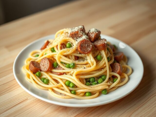 Spaghetti Carbonara met Knacki – Een kinderfavorie