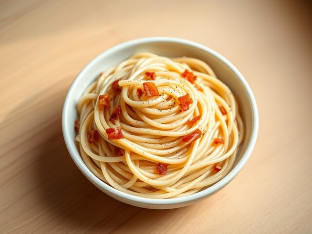 Spaghetti met witte saus