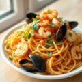 spaghetti met zeevruchten