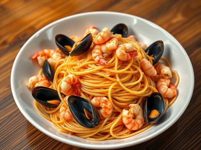 Spaghetti met Zeevruchten