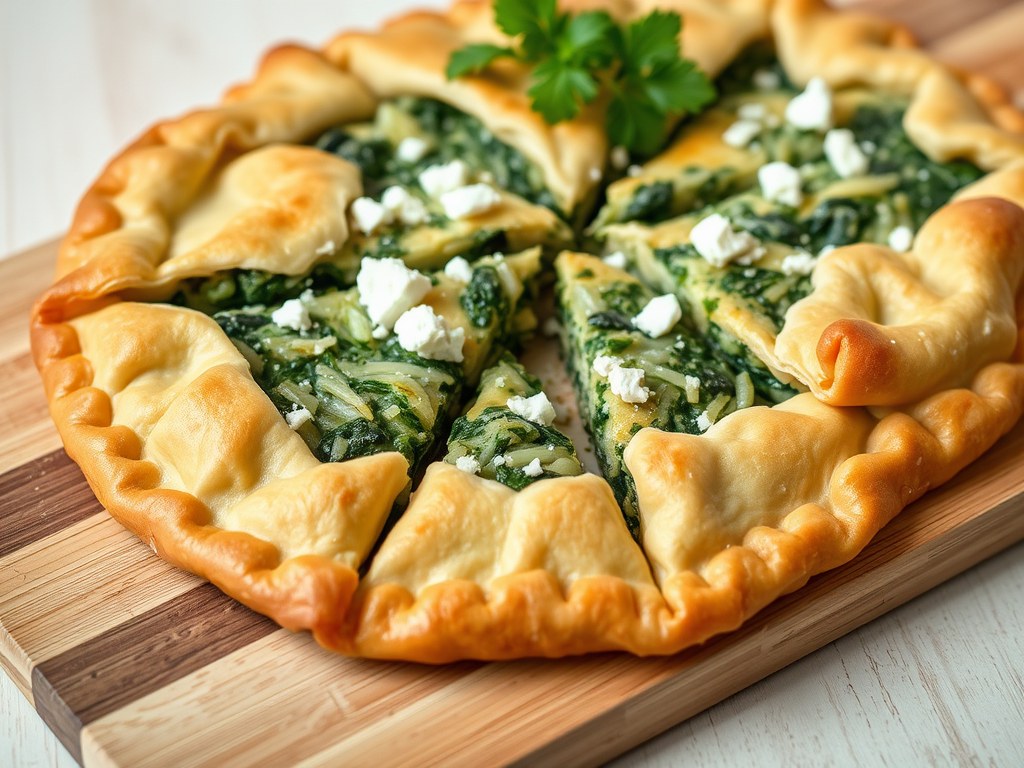 Spanakopita, AI-gegenereerde illustratie