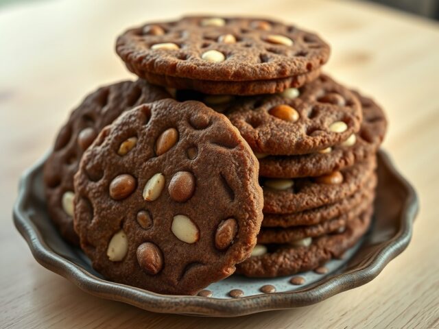 Speculaaskoeken met hazelnoten en amandelen