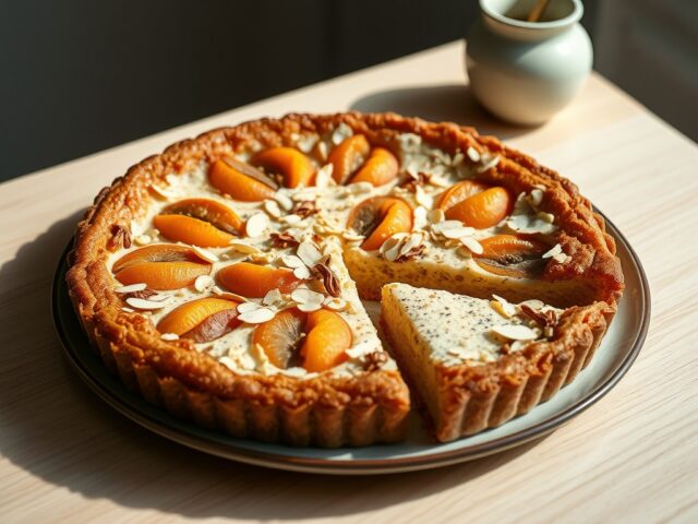 Speculaastaart met abrikozen