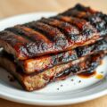 speklapjes op de grill met balsamicoazijn