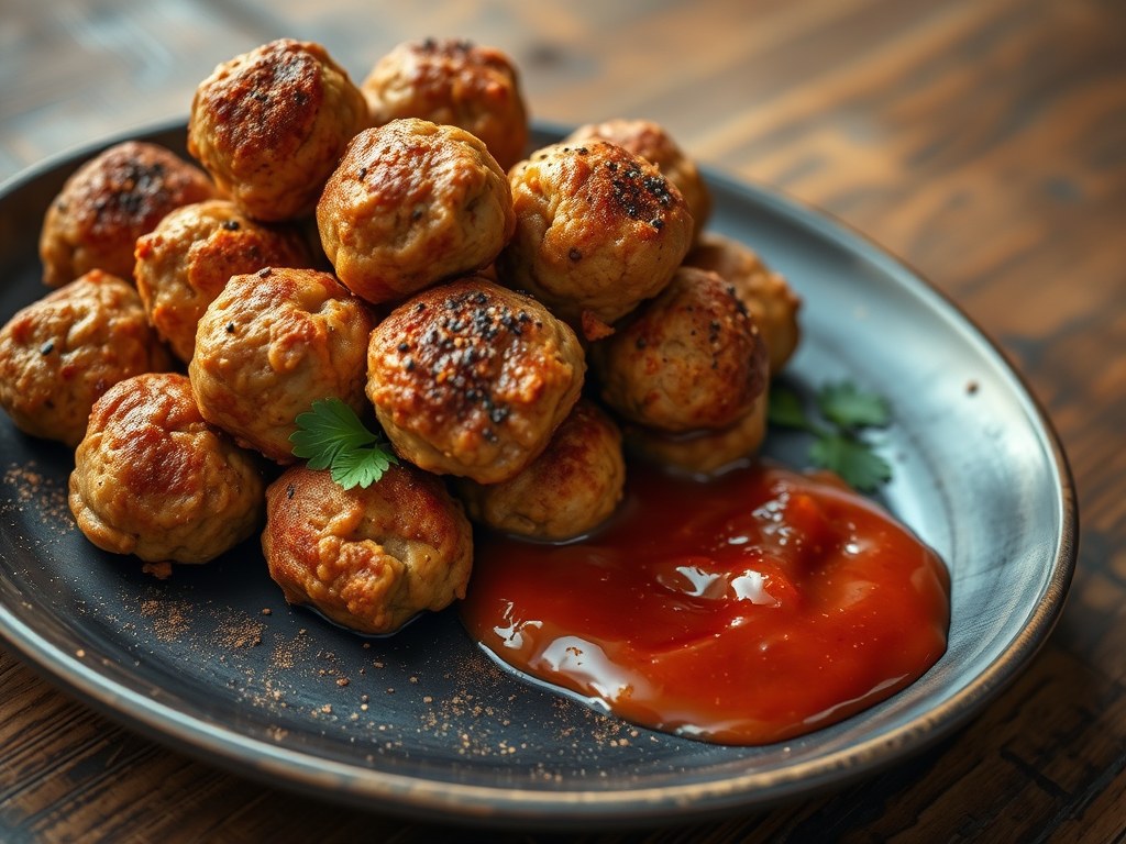 Spicy Meatballs, AI-gegenereerde illustratie