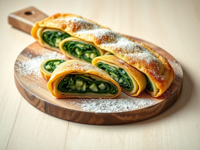 Spinazie groente strudel