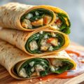 Spinazie-kip wraps met kaas