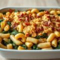 Spinazie met macaroni