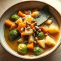 Spruitenstoofpot met hazelnoten