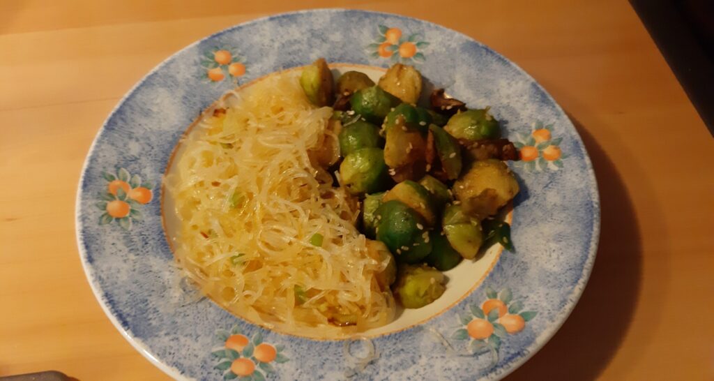 Spruitjes met shiitake en hoisinsaus