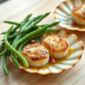 St. Jacobsschelpen met haricots verts