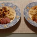 Stamppot zuurkool met aardappel, gebakken ui en appeltjes