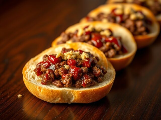 Stokbrood met pikant gehakt uit de oven