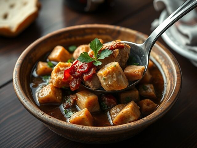 Stoofpot van kip en oude Geuze