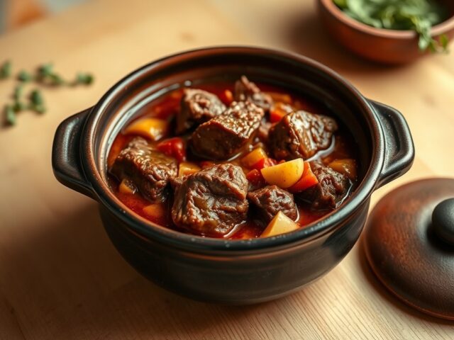 Stoofpot van Lamsschouder op z’n Toscaans