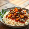 Stoofpot van Lamsvlees met Couscous.