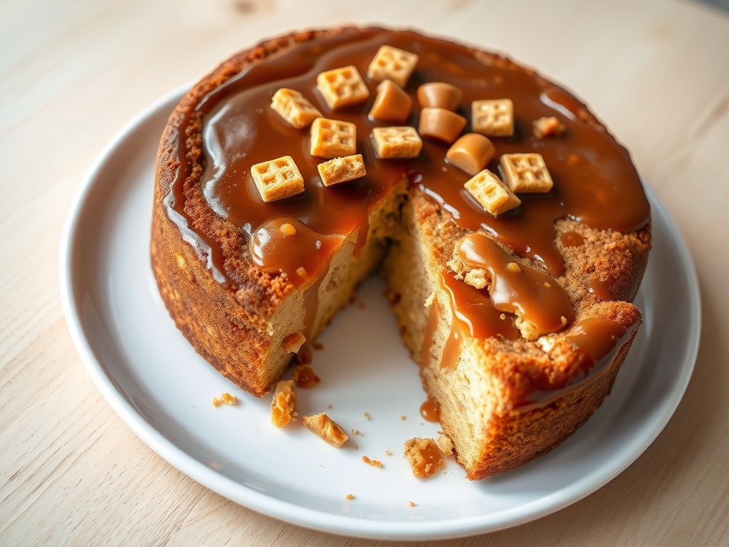 Stroopwafelcake, AI-gegenereerde illustratie