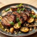 Struisvogel filet medaillons met pistache noten