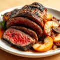 Struisvogelbiefstuk met appel-vijgen