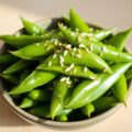 sugar snaps met sesamzout