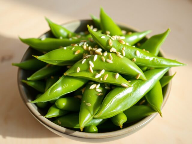sugar snaps met sesamzout