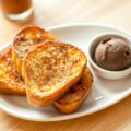 Suikerbrood wentelteefjes + ijs