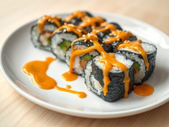 Sushi Maki op een Bordje