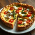 Taart met manchego en tomaat
