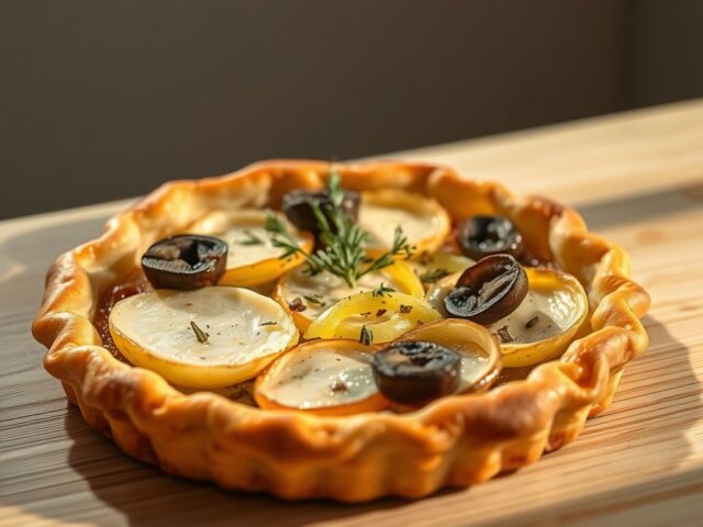 Taartje camembert, aardappel en prei (zie opm)