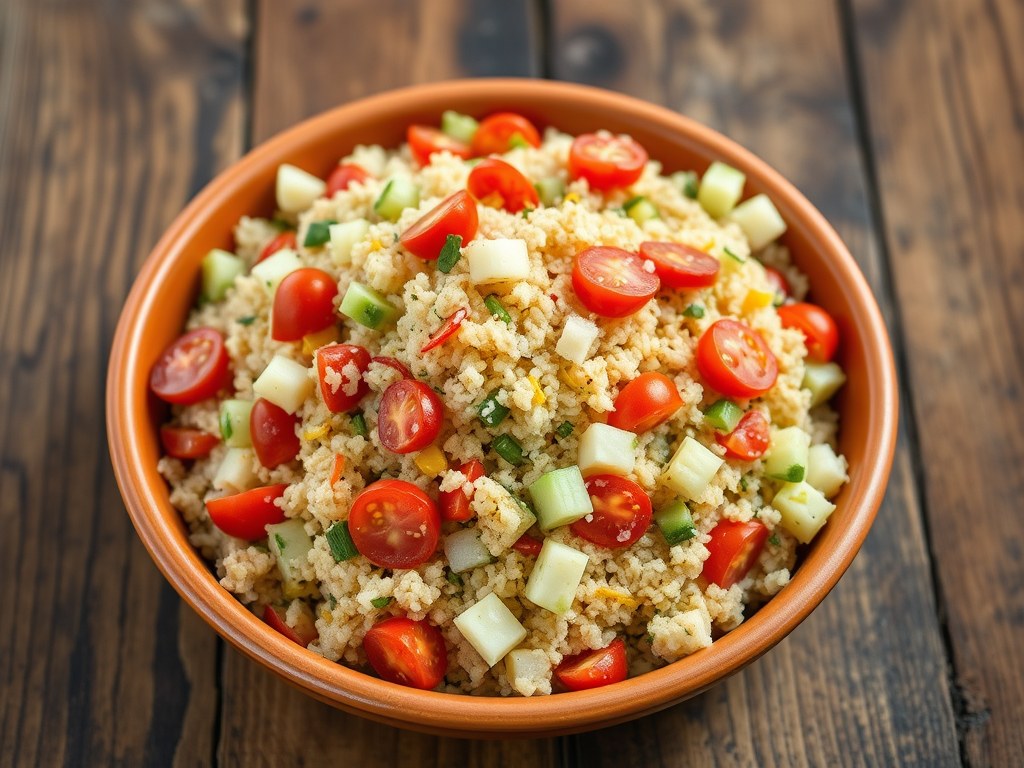 Tabbouleh met Bloemkool, AI-gegenereerde illustratie