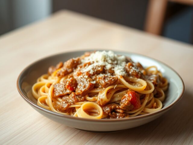 Tagliatelle al ragú di coniglio