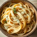 Tagliatelle met roquefort en rozemarijn