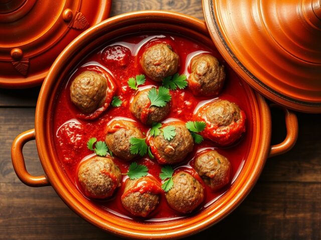 tajine met kefta en tomaten