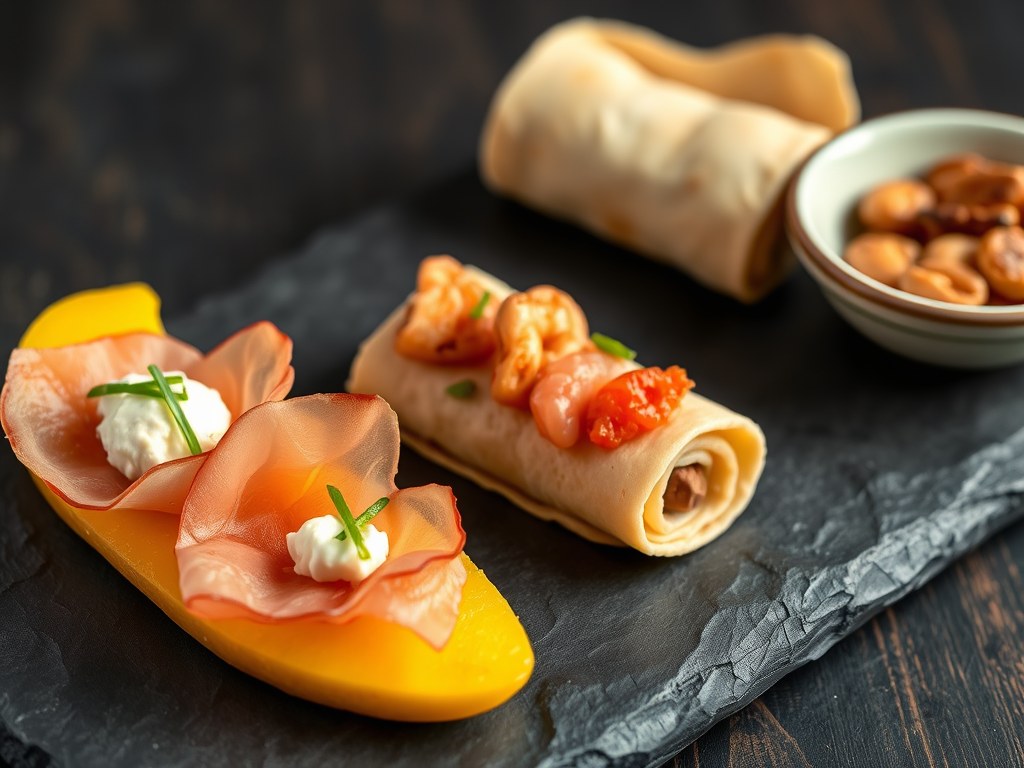 Tapas hapjes, AI-gegenereerde illustratie
