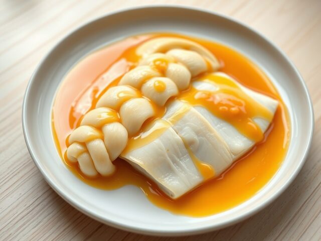 Tarbotvlecht met sinaasappelsaus