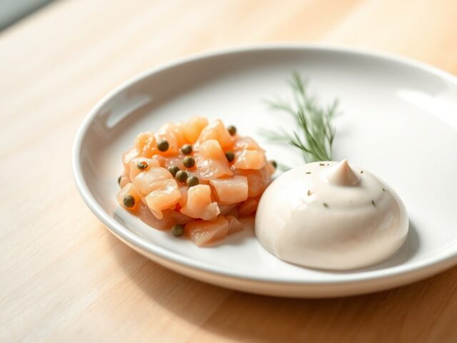 Tartaar en mousse van zalm
