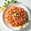 Tartaar van zalm zoals in zuid Frankrijk