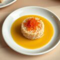 Tartaartje van langoustine met saffraansaus