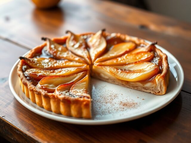 Tarte tatin van peer