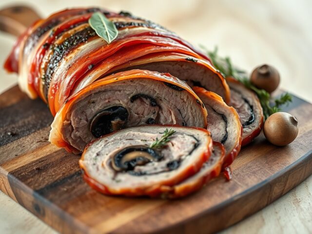 Terrine van everzwijn met bospaddenstoelen