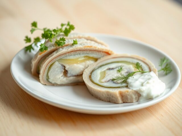 Terrine van prei met maatjes