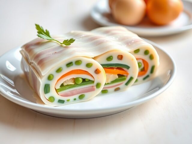 Terrine van zomergroenten en ham