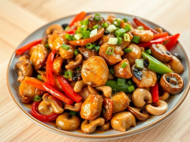 Thaise kip met cashewnoten