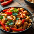 Thaise kip met cashewnoten