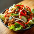 Thaise salade met gehakt uit de wok