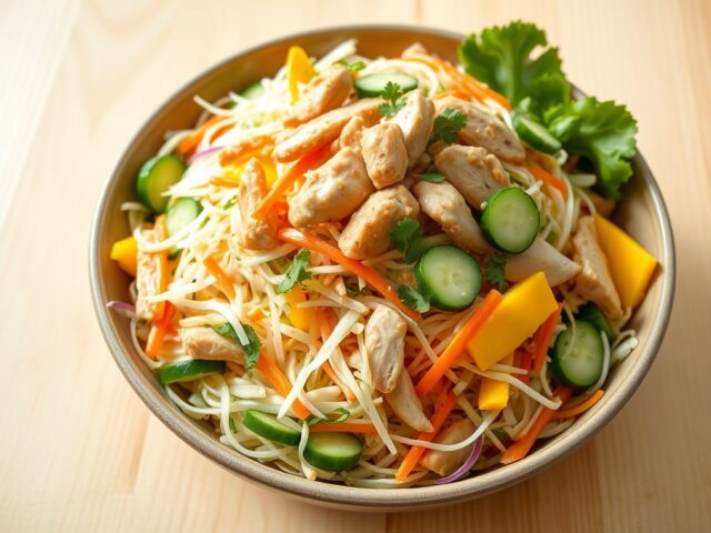 Thaise Salade met Kip en Katjangsaus