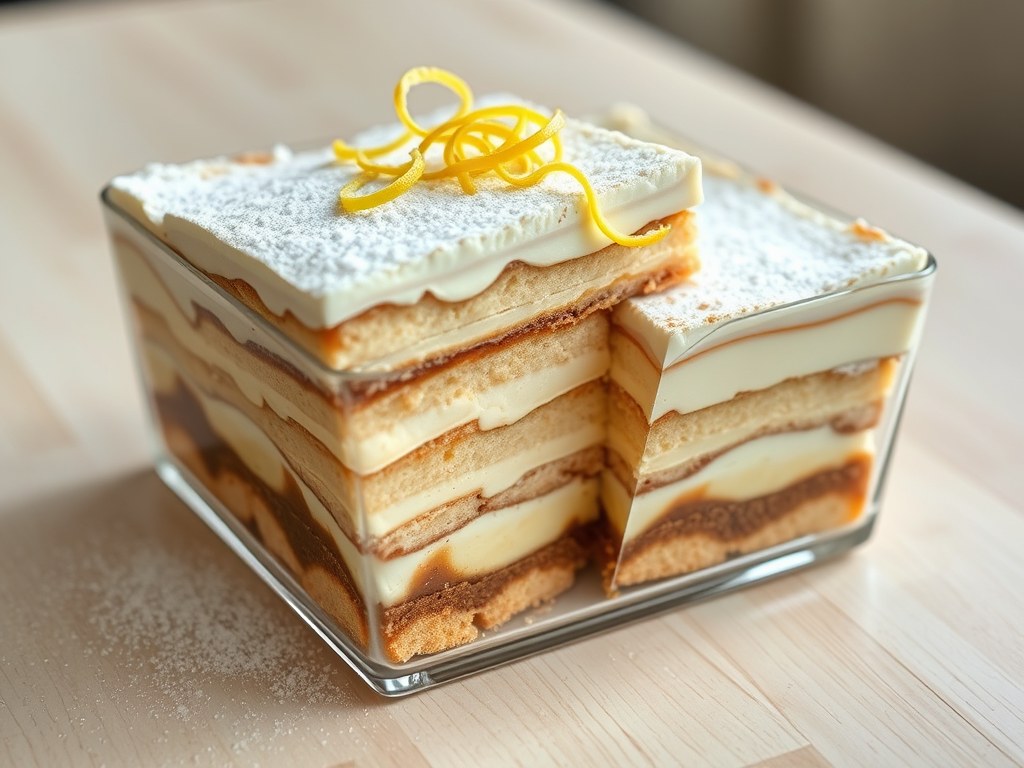 Tiramisu met Limoncello, AI-gegenereerde illustratie
